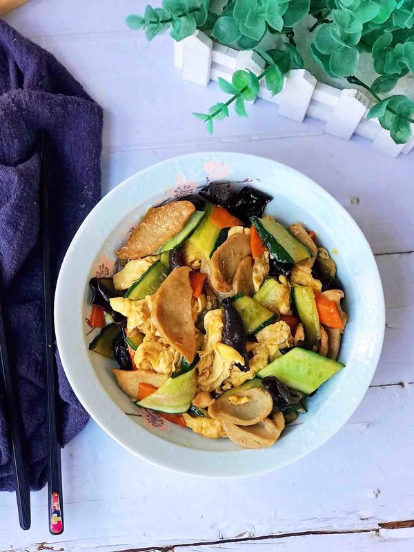 時蔬木須香腸的做法-家常味炒菜譜