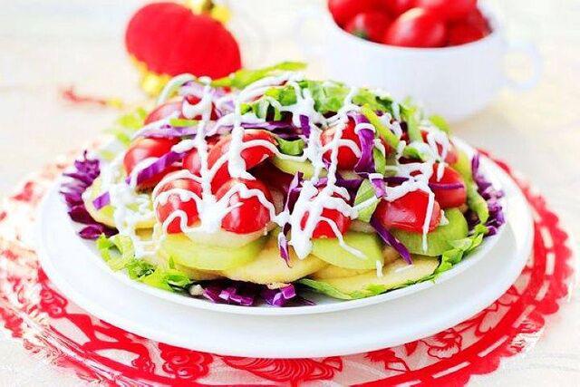 酸奶蔬菜水果沙拉的做法-家常味拌菜譜