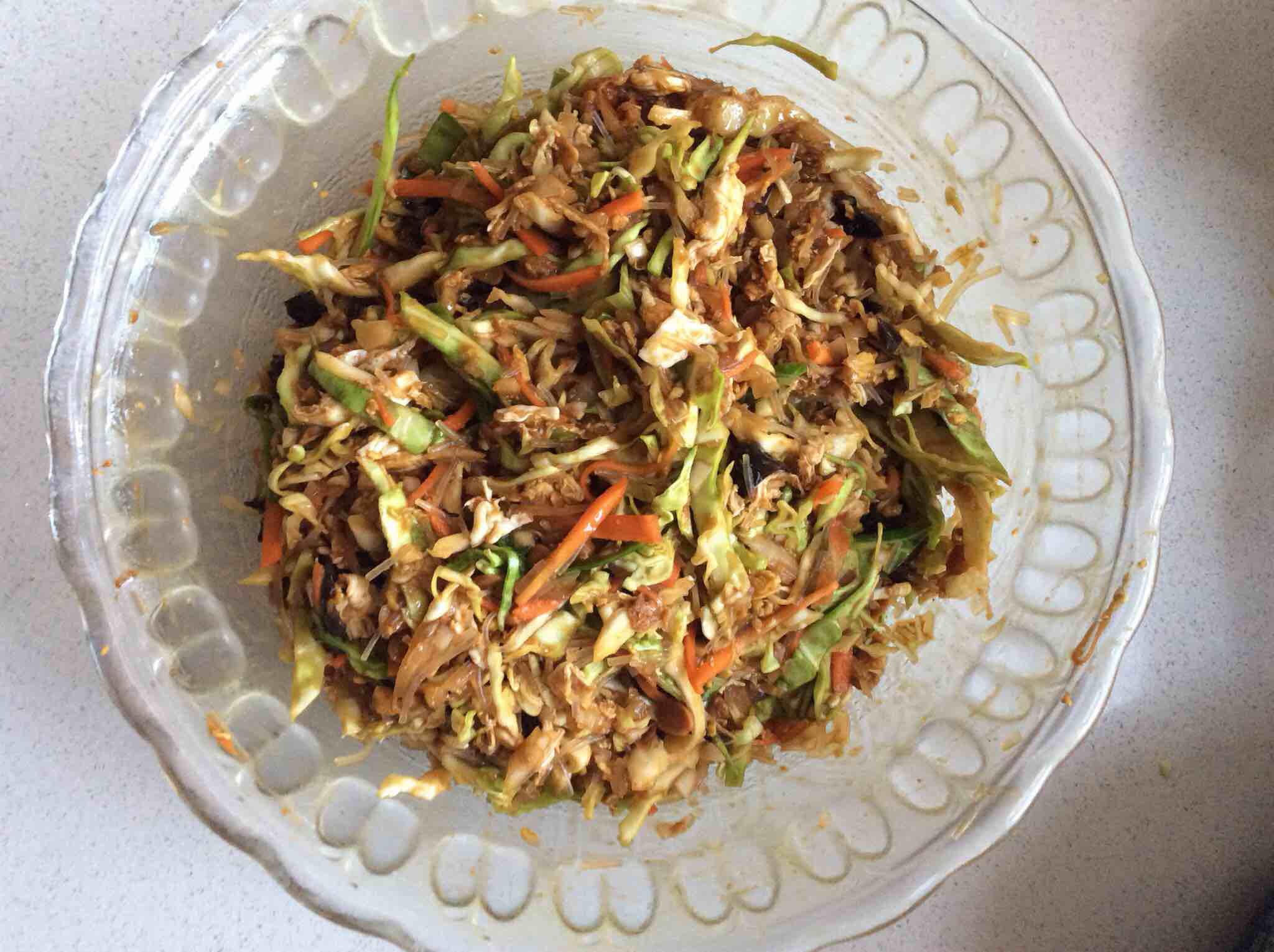 卷心菜粉條雞蛋素包子的做法-家常味蒸菜譜