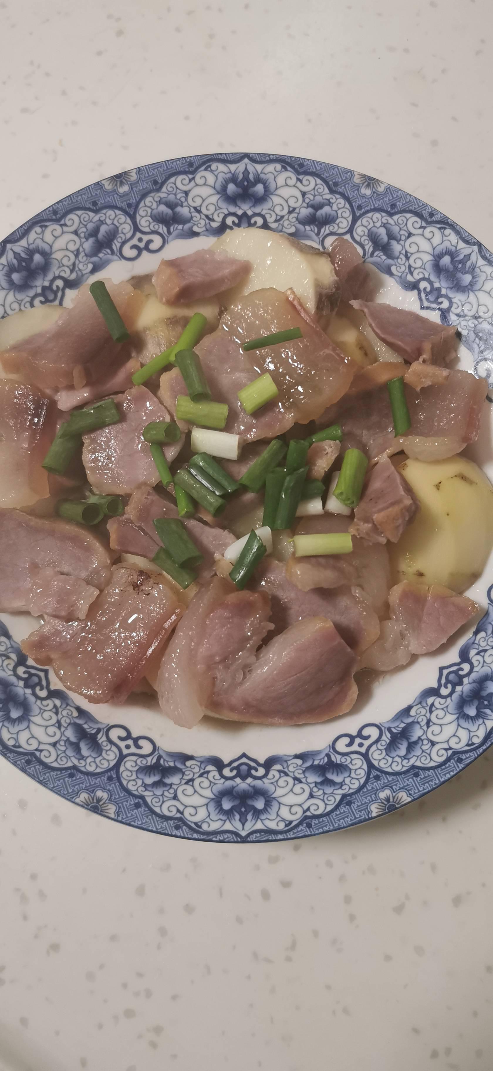 咸肉蒸慈姑的做法-咸鮮味蒸菜譜