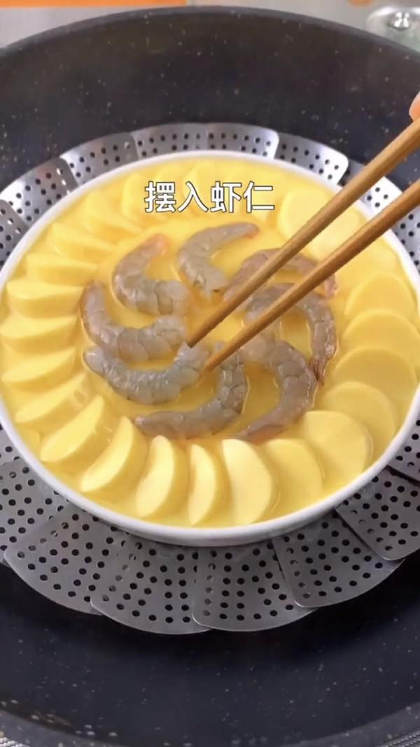 蝦仁雞蛋的做法-咸鮮味蒸菜譜