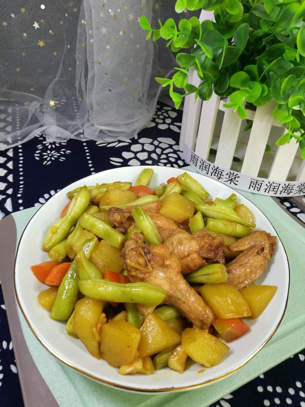 土豆豆角燉雞翅的做法-家常味燉菜譜