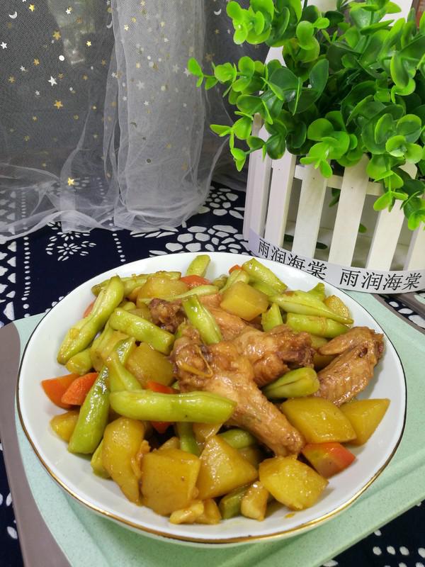 土豆豆角燉雞翅的做法-家常味燉菜譜