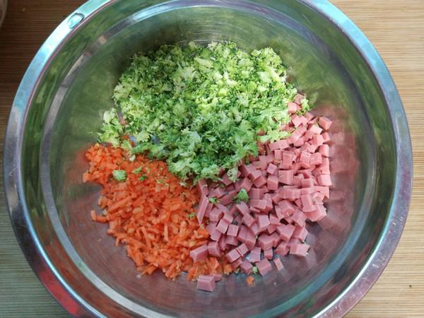 西蘭花菜餅的做法-家常味煎菜譜