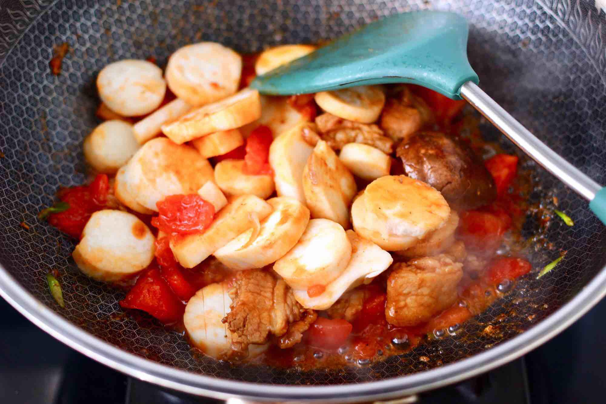 杏鮑菇扇貝花肉煲的做法-家常味燉菜譜