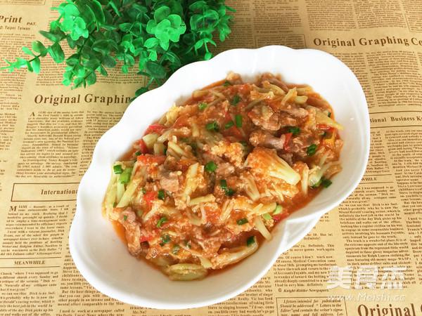 番茄炒菜花的做法-家常味炒菜譜