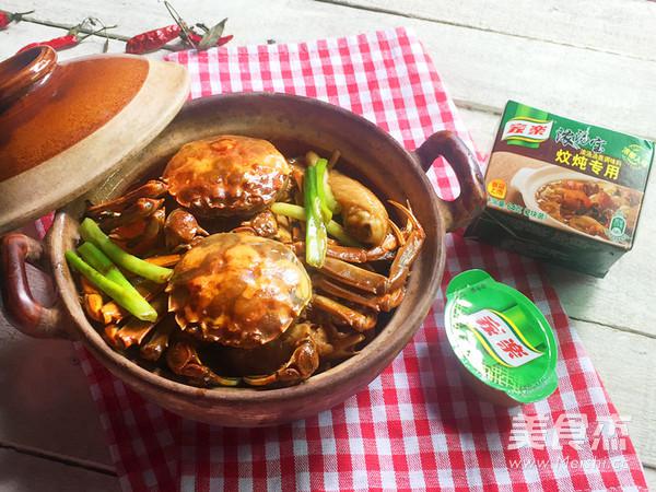 大閘蟹燜滑雞的做法-家常味燜菜譜