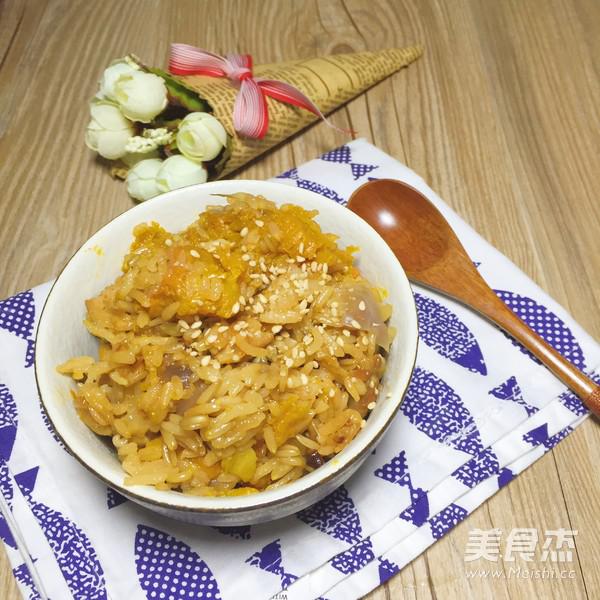 南瓜雞肉燜飯的做法-家常味燜菜譜