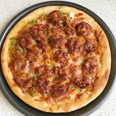 培根香腸披薩的做法-家常味烤菜譜