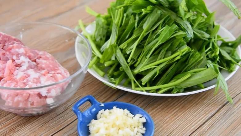 肉末空心菜 空心菜 家常菜 快手菜的做法-家常味炒菜譜