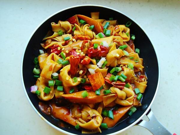 香辣千張結的做法-家常味燒菜譜