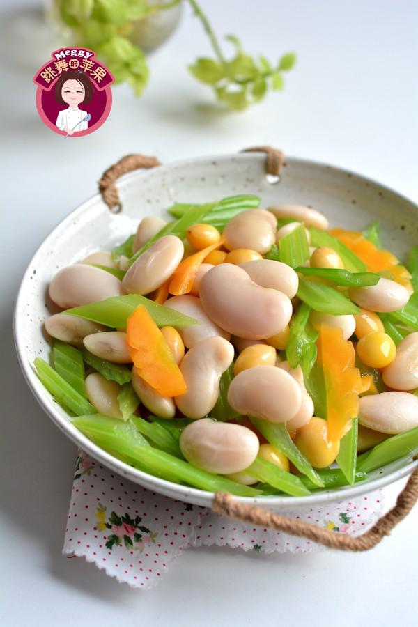 涼拌芹菜蕓豆白果的做法-家常味拌菜譜
