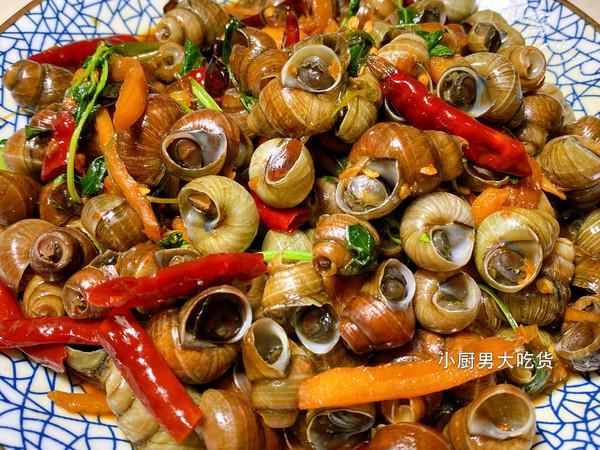 夜宵攤的《香辣田螺》的做法-香辣味炒菜譜