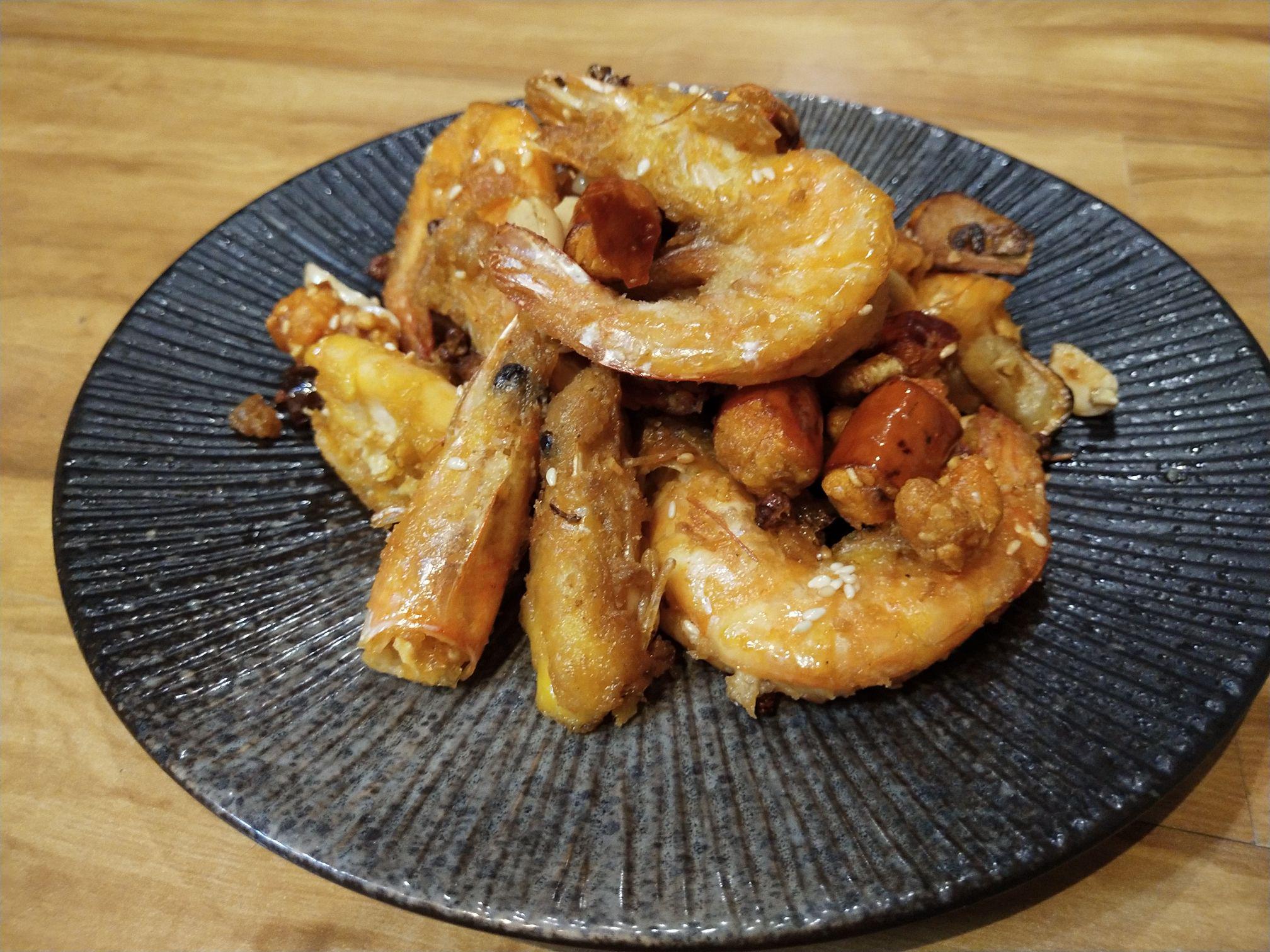 香辣蝦的做法-香辣味炸菜譜