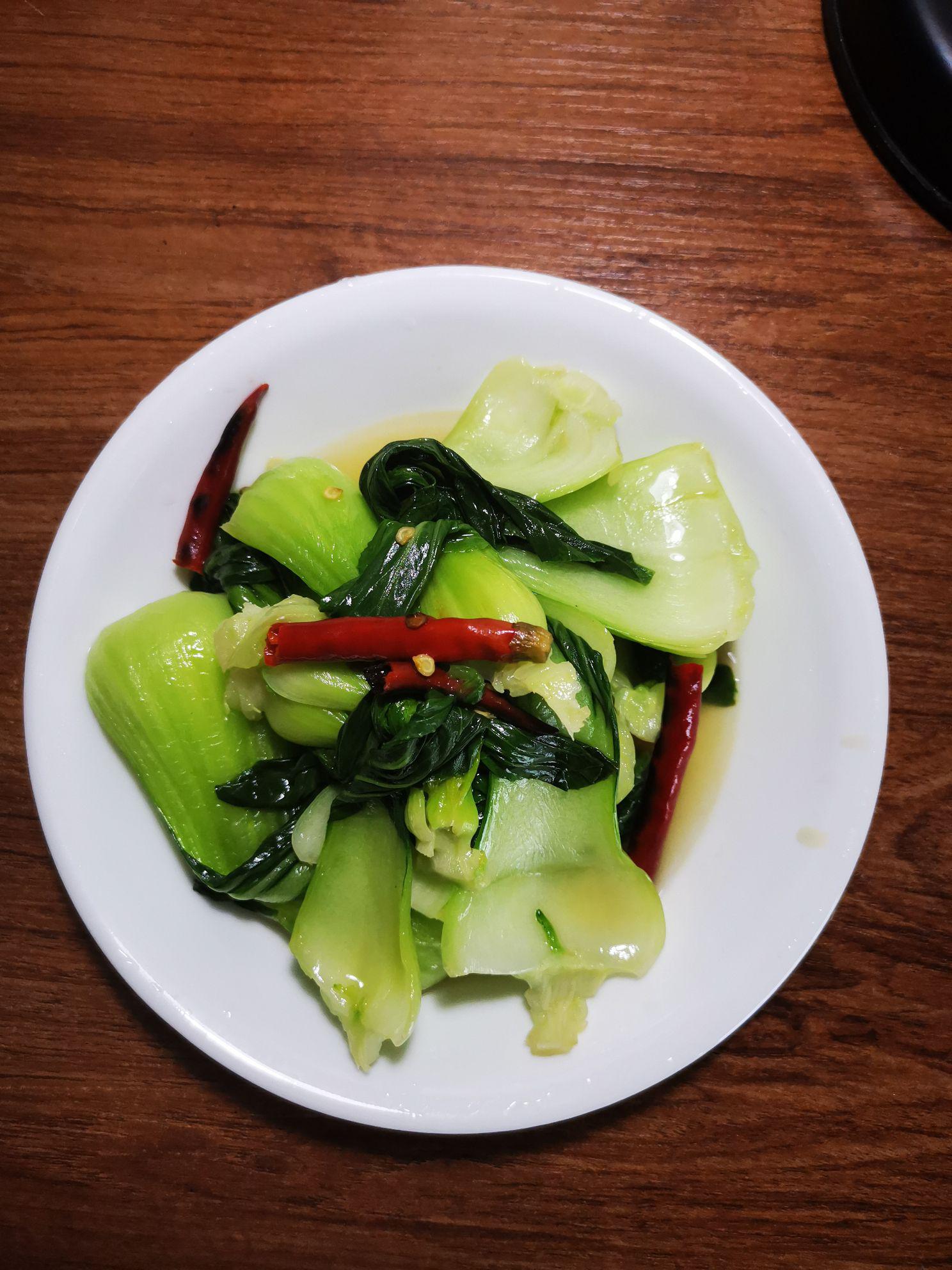 干椒炒小油菜的做法-家常味炒菜譜