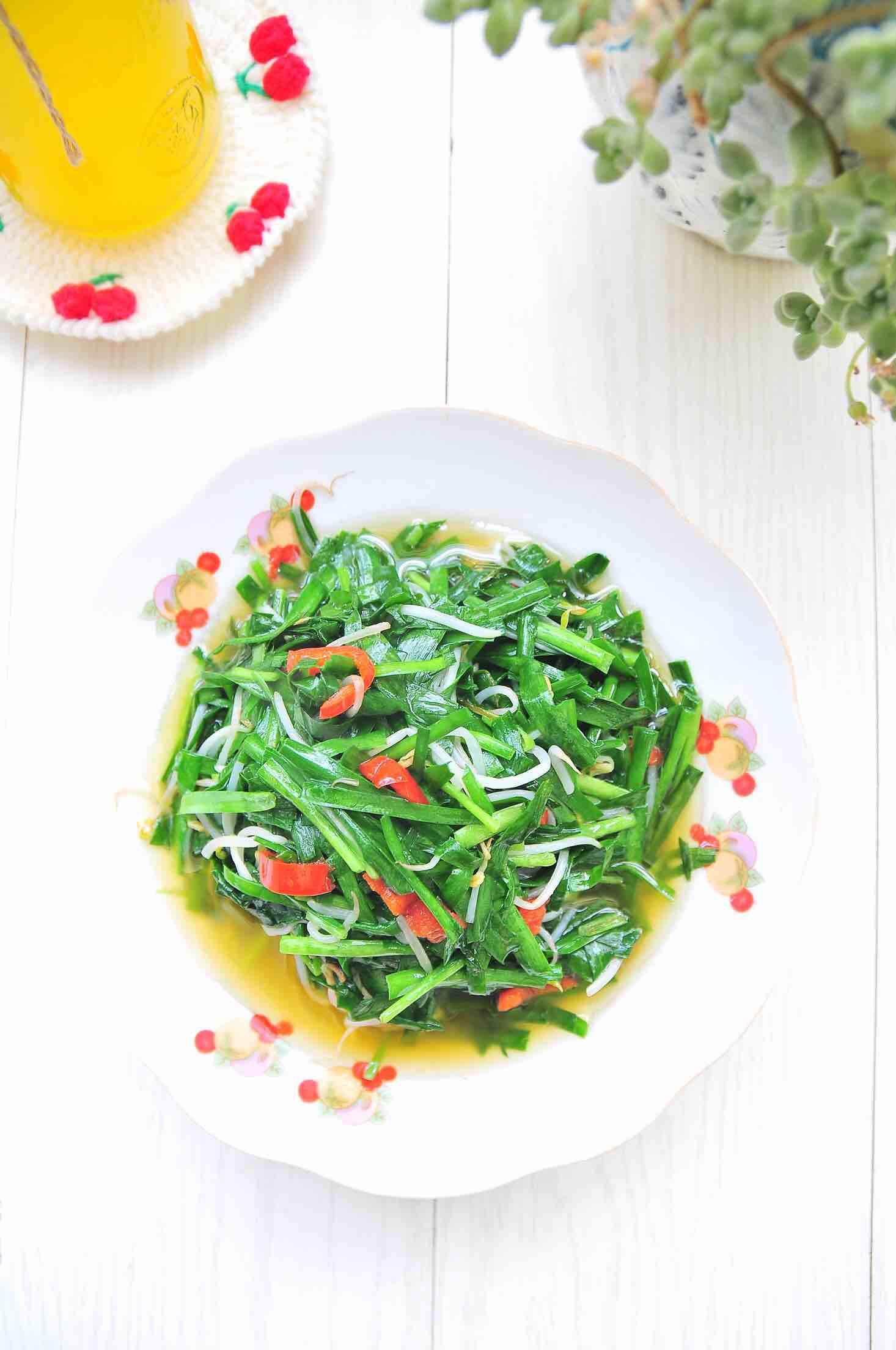 綠豆芽炒韭菜的做法-家常味炒菜譜