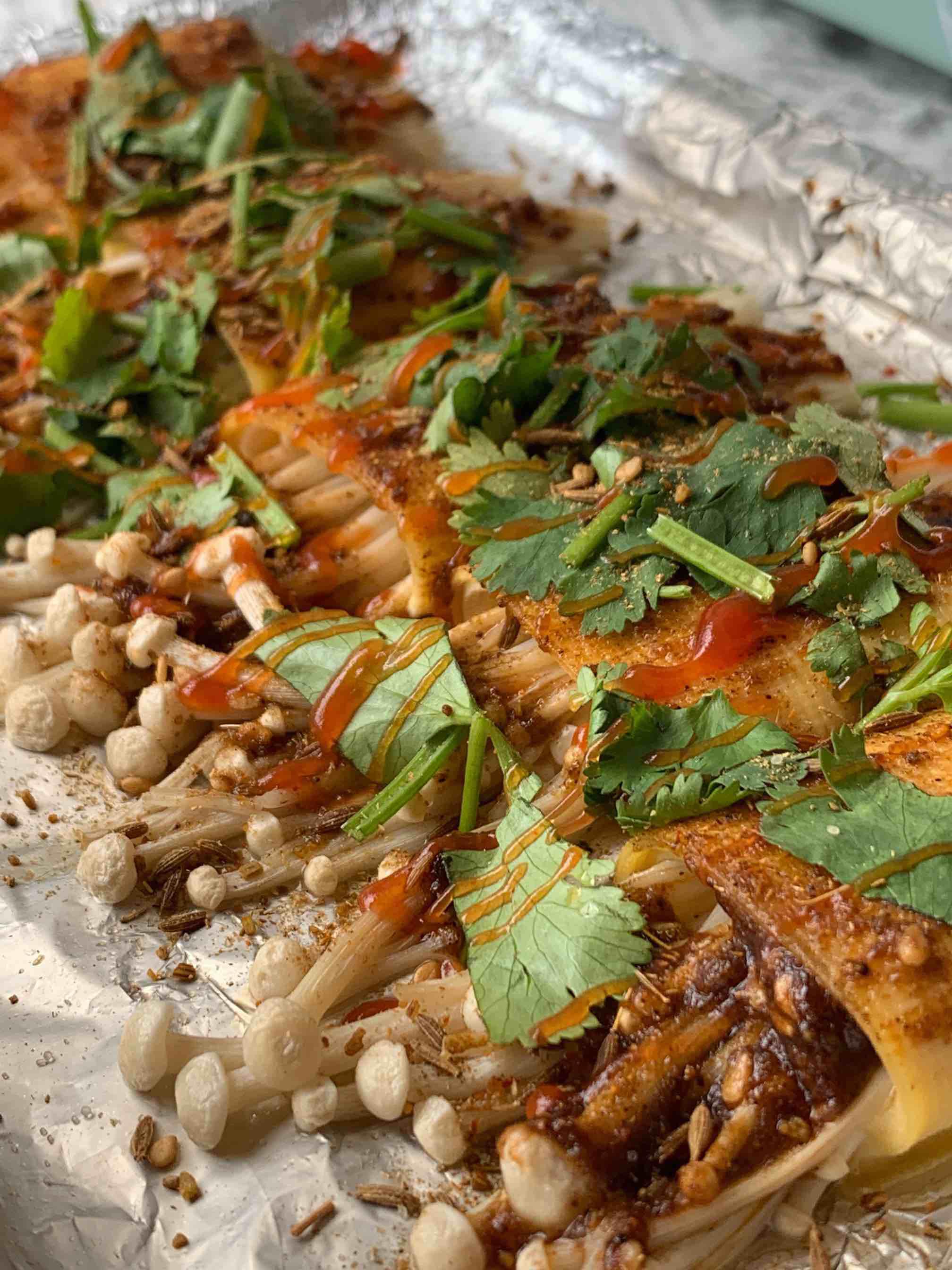 芝士豆皮金針菇卷的做法-咸鮮味烤菜譜