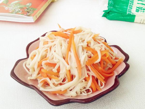 金針菇拌胡蘿卜的做法-家常味拌菜譜