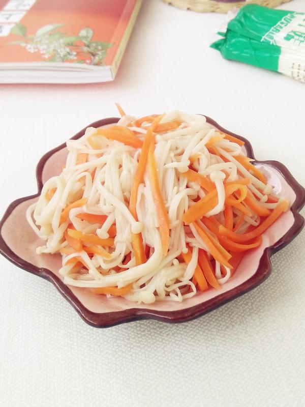 金針菇拌胡蘿卜的做法-家常味拌菜譜