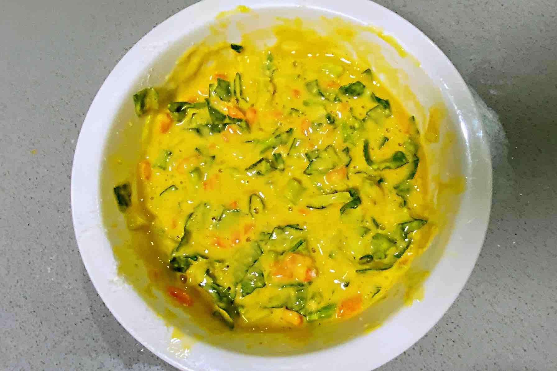 蔬菜雞蛋餅， 好看又營養(yǎng)，色澤漂亮，連小朋友都愛吃～的做法-家常味煎菜譜