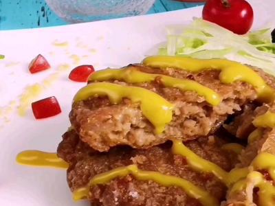 香炸牛肉餅的做法-咸鮮味炸菜譜