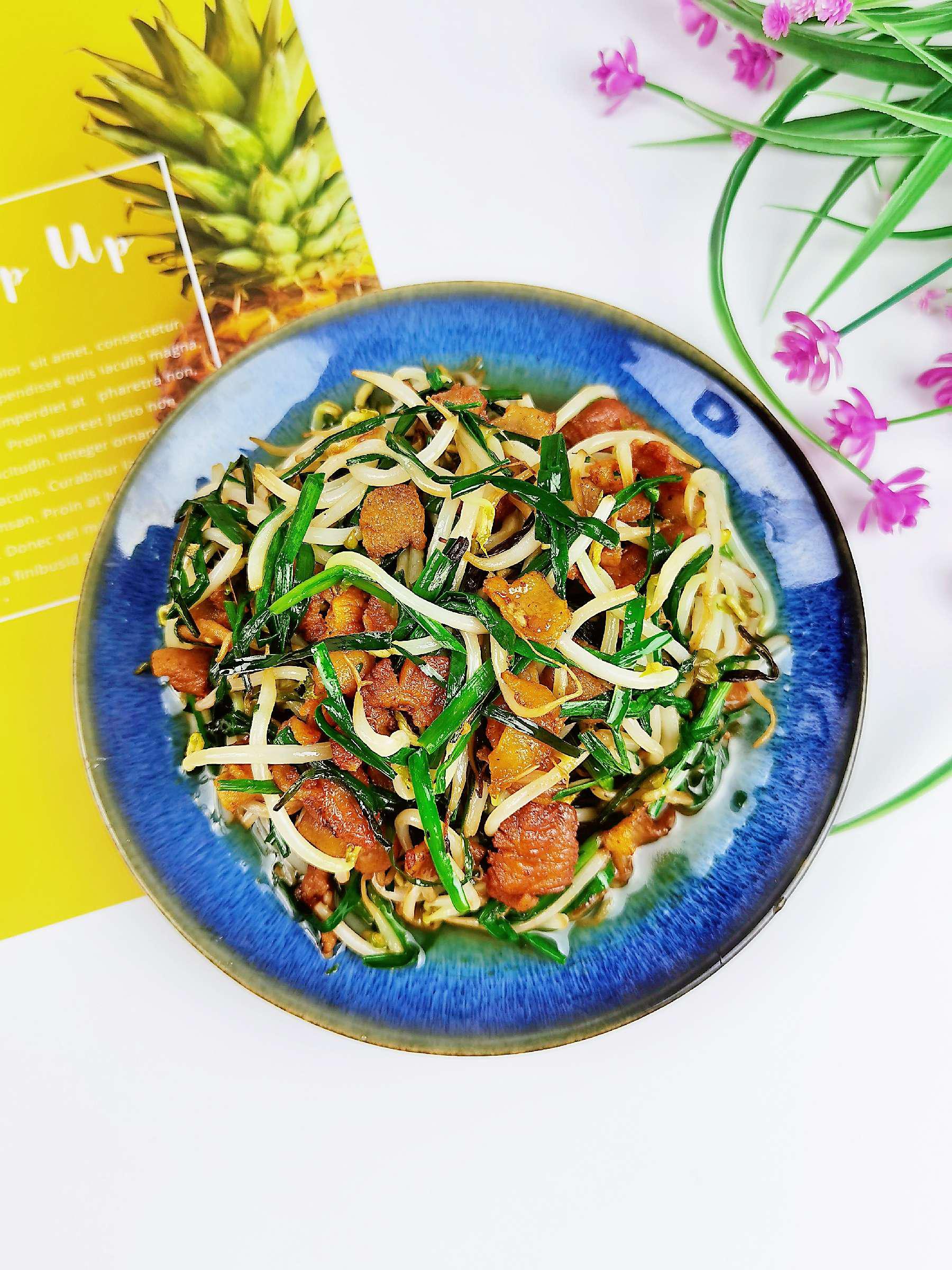 油梭子炒豆芽的做法-咸鮮味炒菜譜