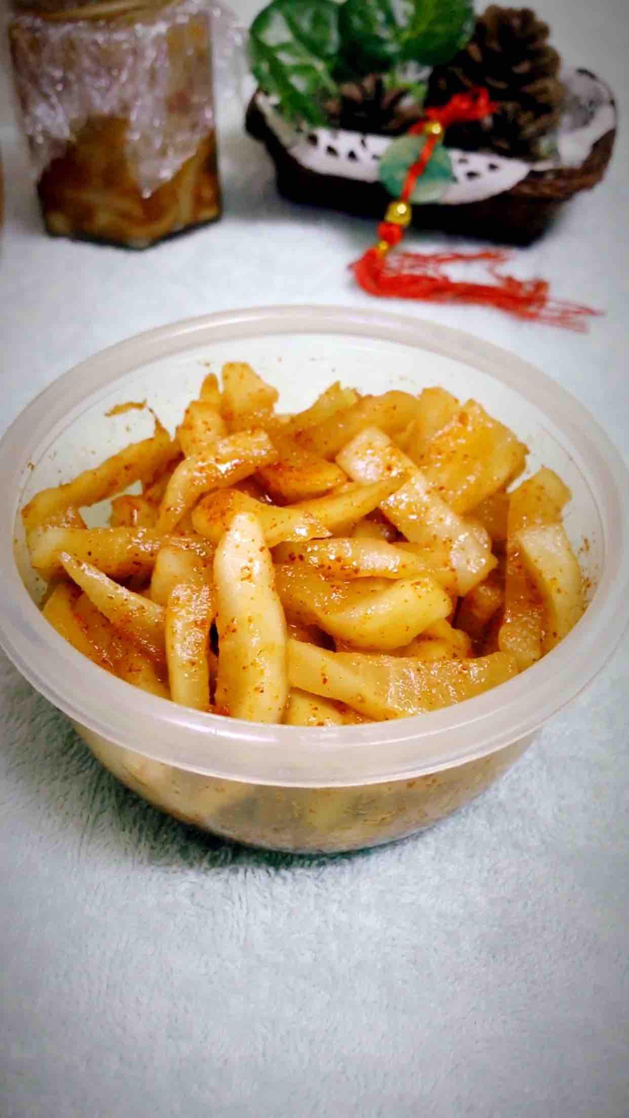 脆辣蘿卜條的做法-香辣味拌菜譜