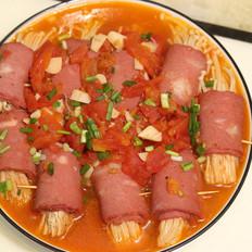 培根金針菇番茄湯的做法-家常味煮菜譜