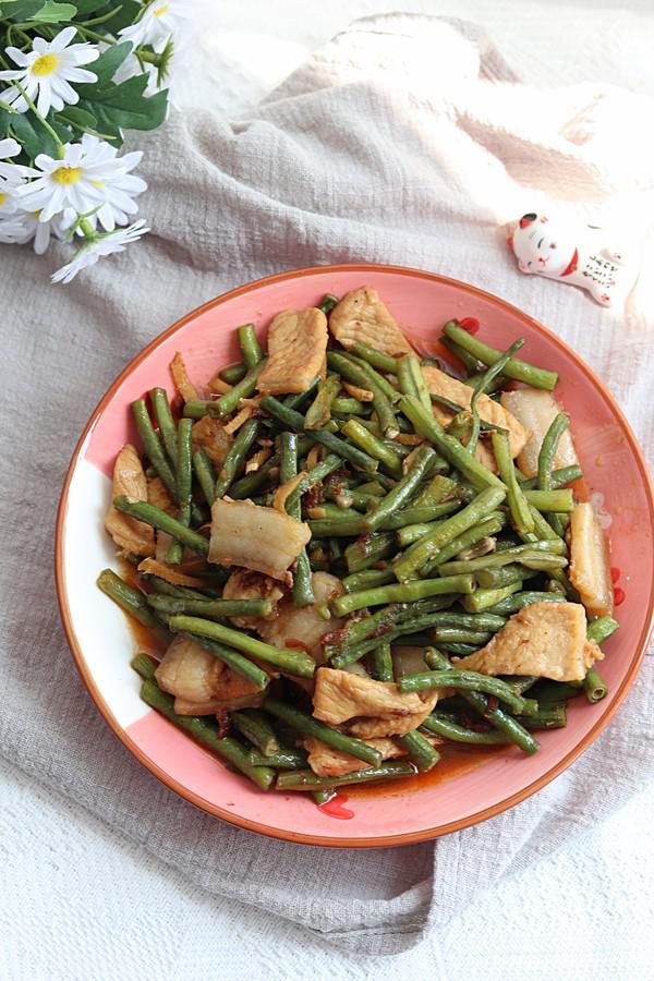 簡單又好吃的家常菜，豇豆炒肉的做法，看一眼就會的做法-家常味炒菜譜