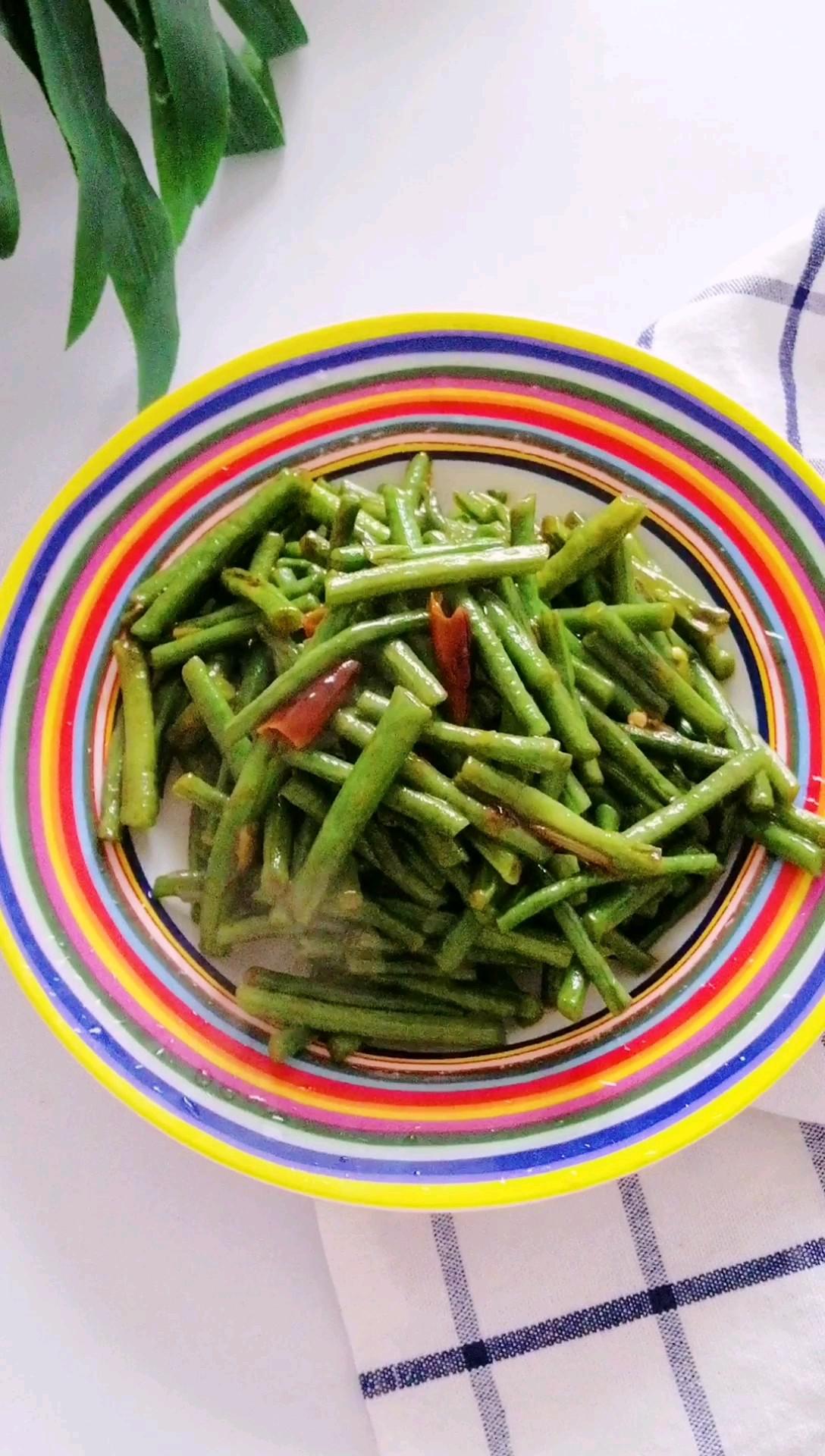 小炒豇豆的做法-家常味炒菜譜