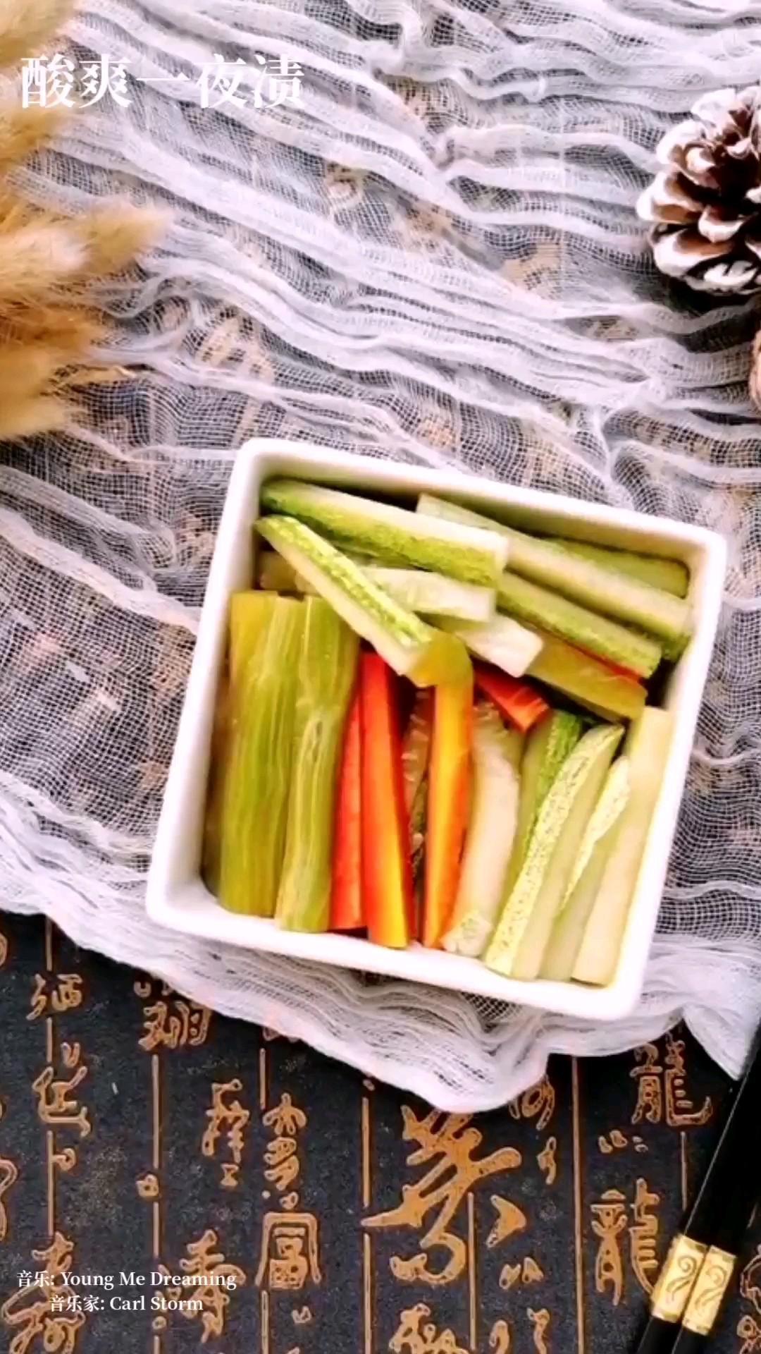 酸爽一夜漬的做法-酸味腌菜譜