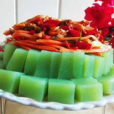 黃瓜汁豌豆涼粉的做法-酸辣味煮菜譜