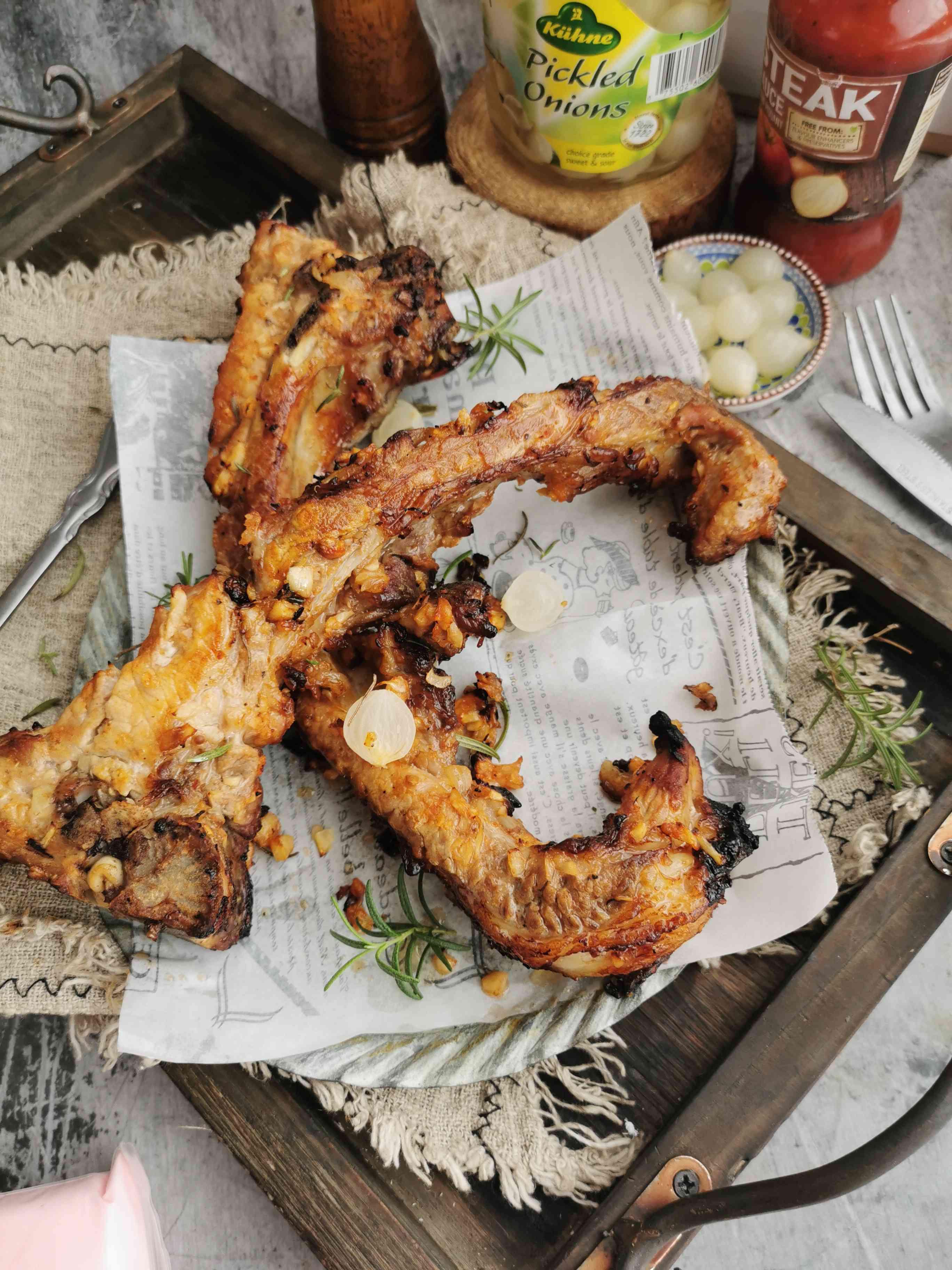 雞尾洋蔥烤豬排的做法-咸鮮味烤菜譜