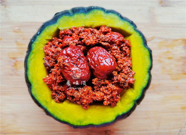 糖桂花紅棗蒸南瓜的做法-甜味蒸菜譜