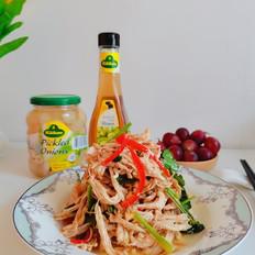 咸香涼拌雞絲的做法-咸鮮味拌菜譜