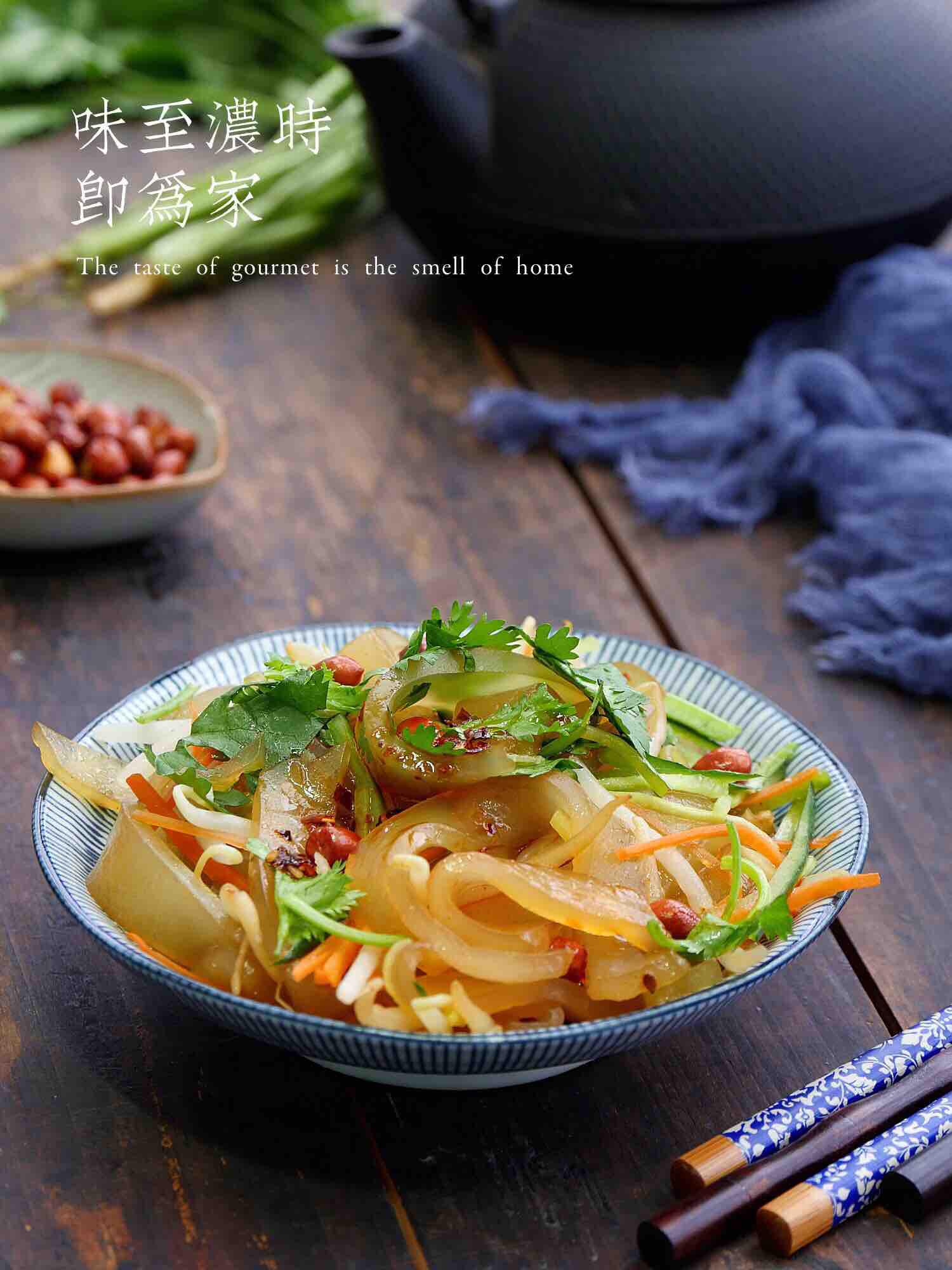 時蔬拌涼皮的做法-香辣味拌菜譜