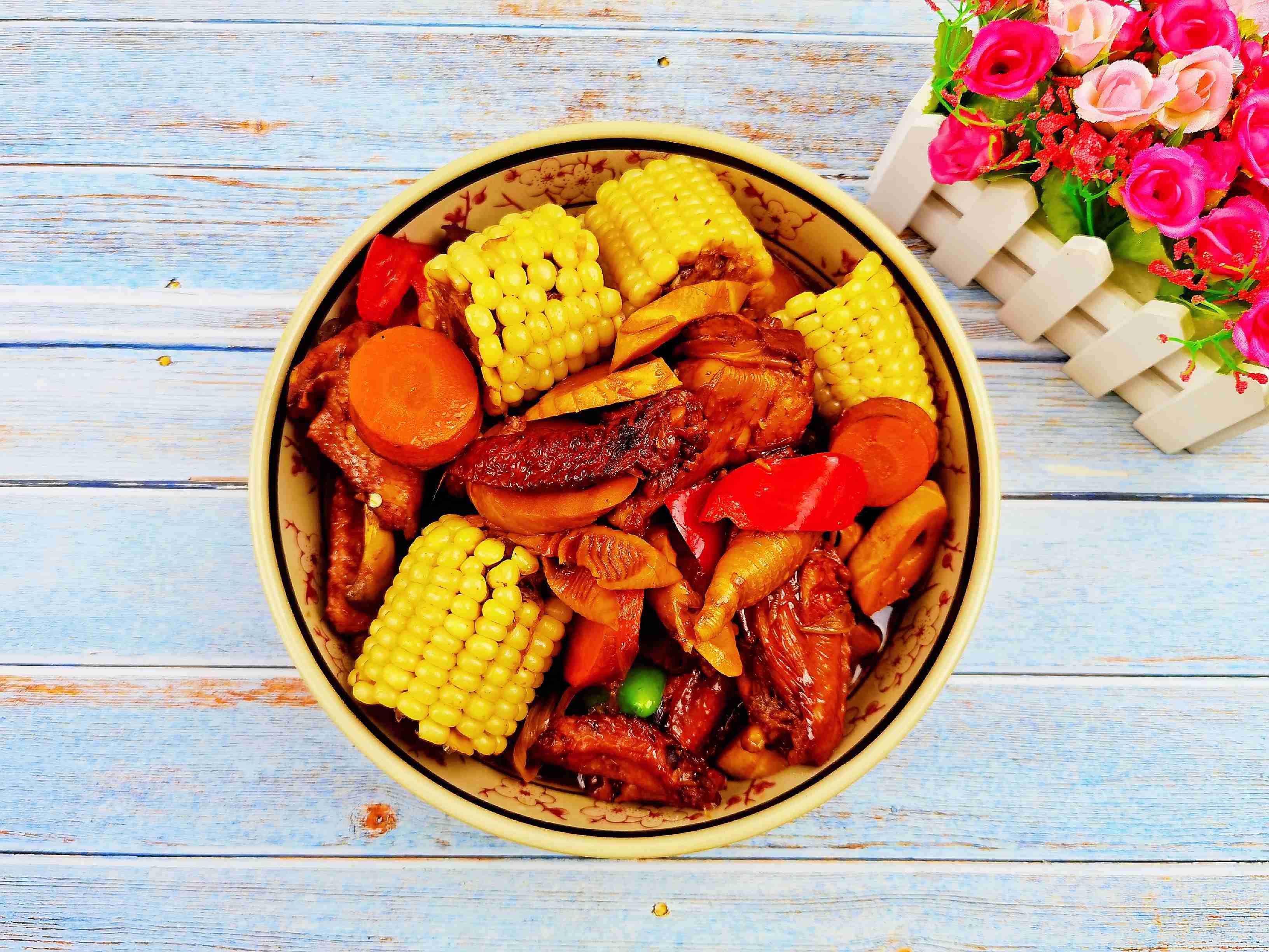 農家田園燉雞翅的做法-家常味燉菜譜