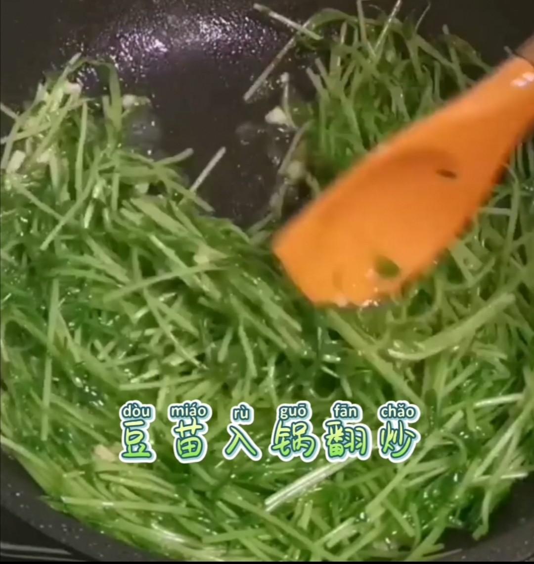 蒜蓉豆苗的做法-家常味炒菜譜