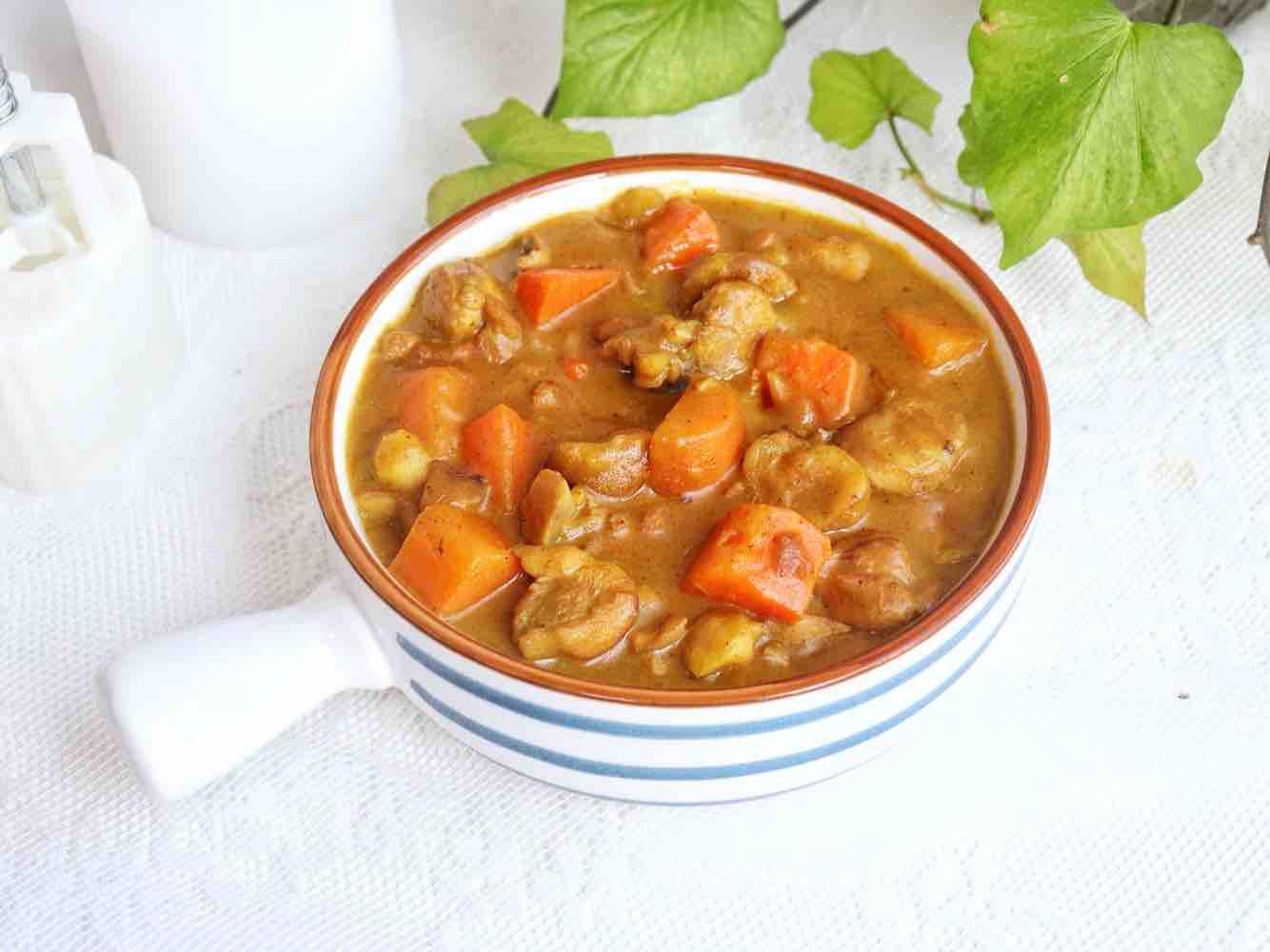 咖喱板栗燒雞的做法-咖喱味煮菜譜