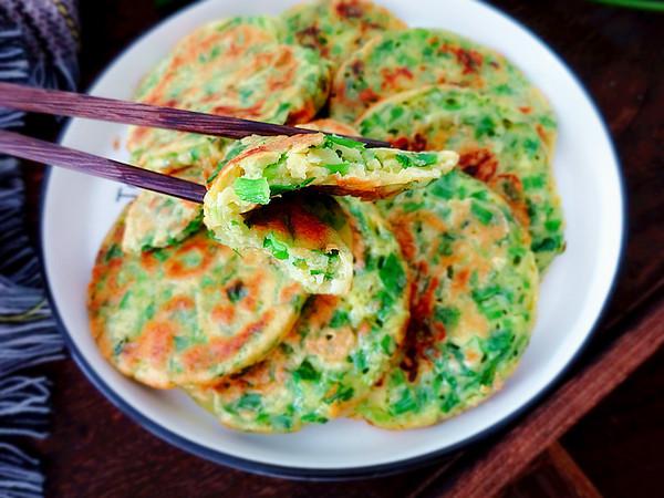 韭菜雞蛋餅的做法-咸鮮味烙菜譜