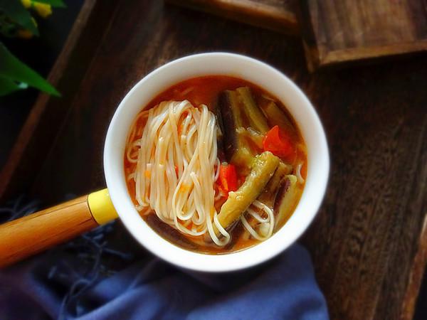 西紅柿茄子面的做法-咸鮮味煮菜譜