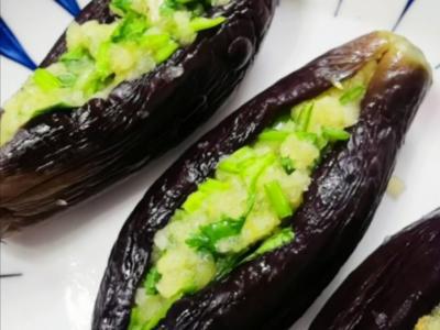 蒜茄子的做法-蒜香味蒸菜譜