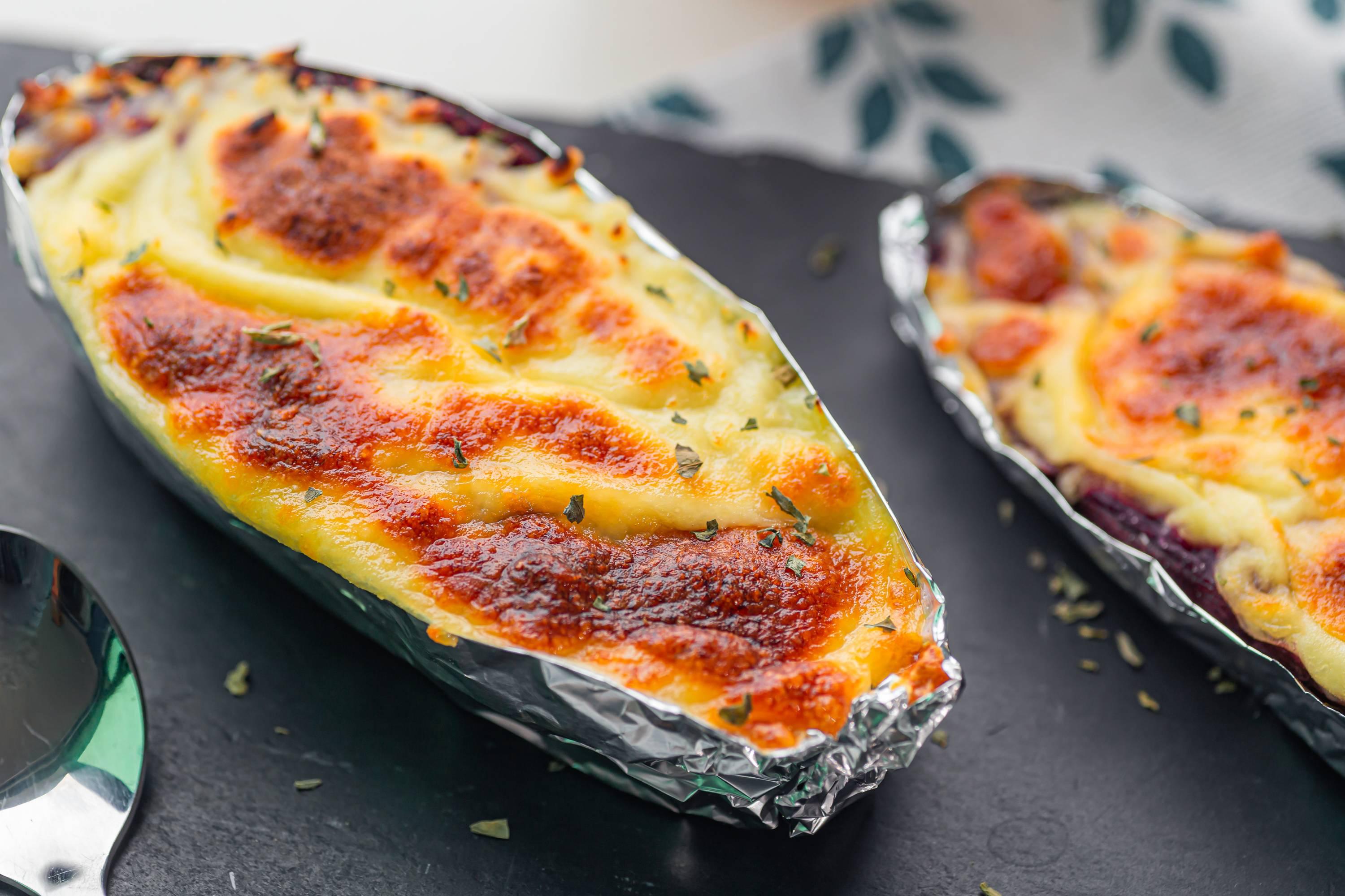 馬蘇里拉芝士焗紫薯的做法-甜味烤菜譜