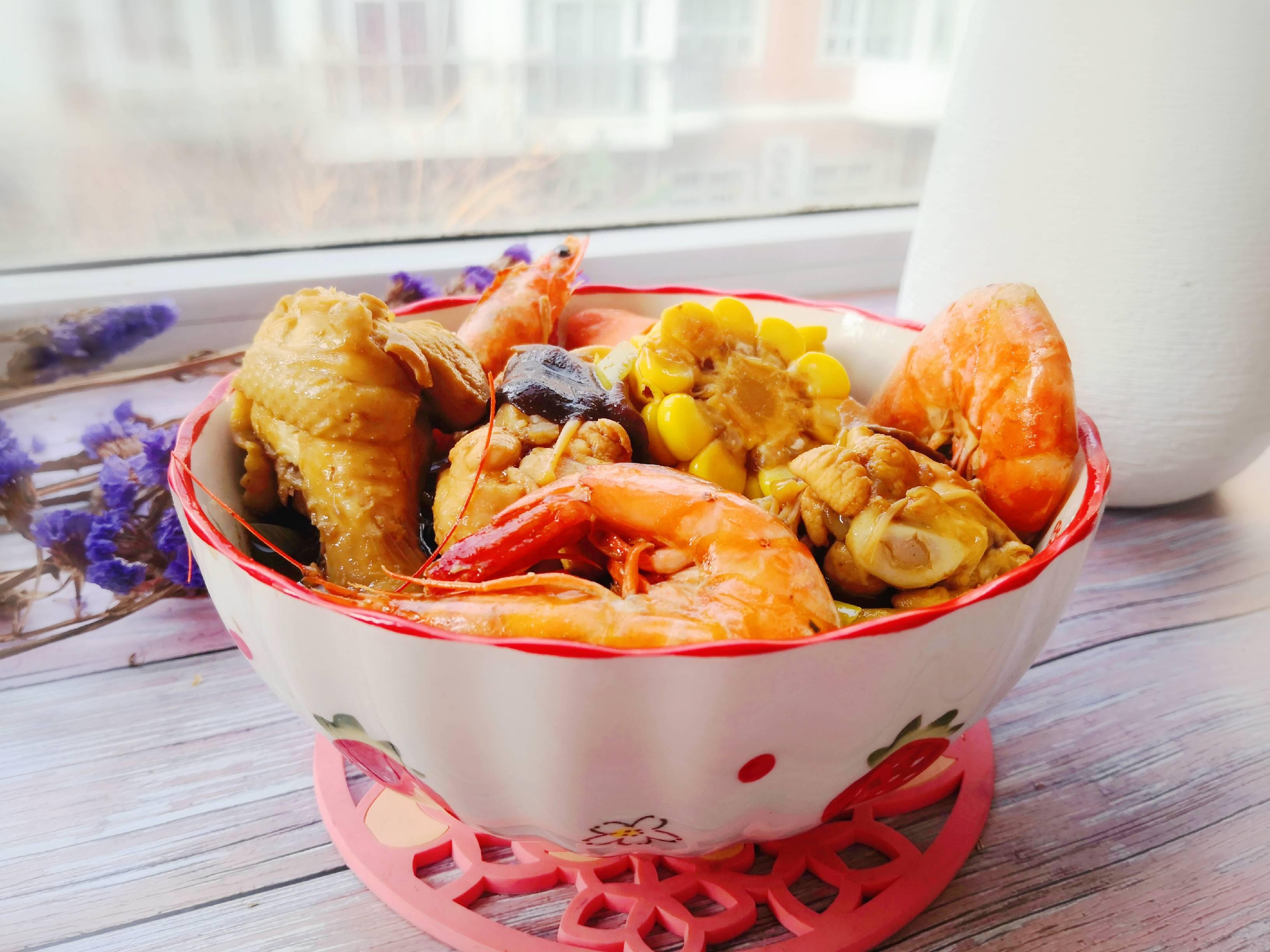 有肉有菜有海鮮，熱乎乎滿口留香的做法-咸鮮味煮菜譜