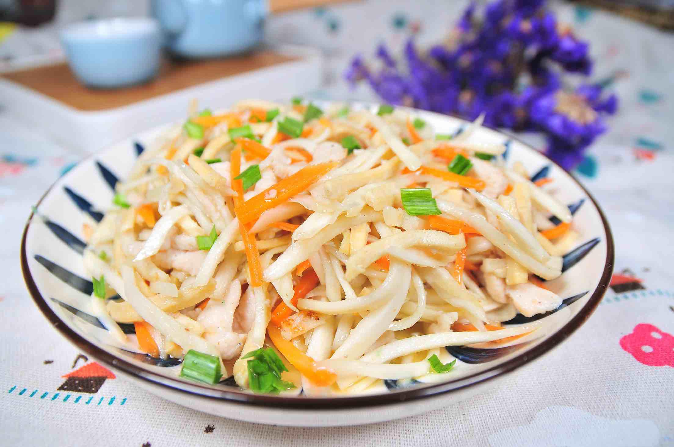 茭瓜炒雞絲的做法-家常味炒菜譜