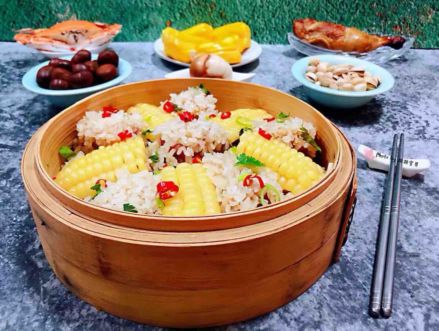 糯米排骨蒸玉米的做法-咸鮮味蒸菜譜