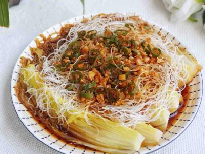 娃娃菜蒸粉絲的做法-家常味蒸菜譜