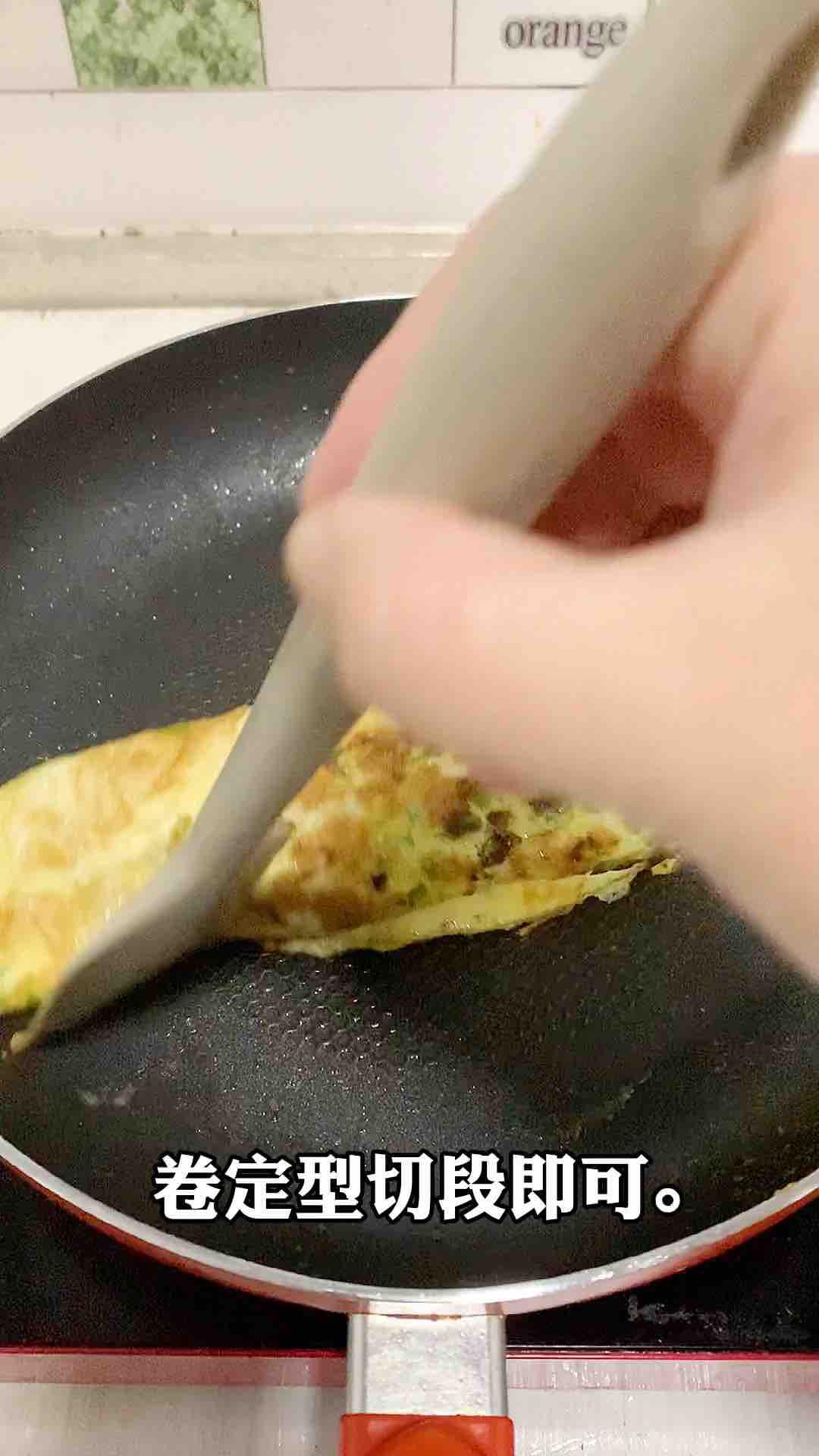 肉松菜椒蛋餅，簡單易做孩子喜歡的做法-家常味煎菜譜