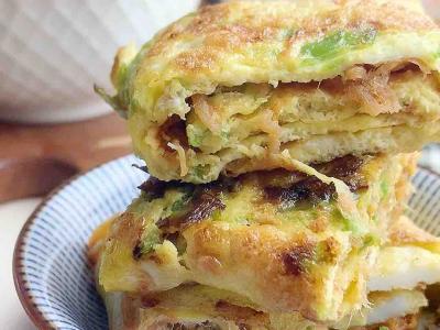 肉松菜椒蛋餅，簡(jiǎn)單易做孩子喜歡的做法-家常味煎菜譜