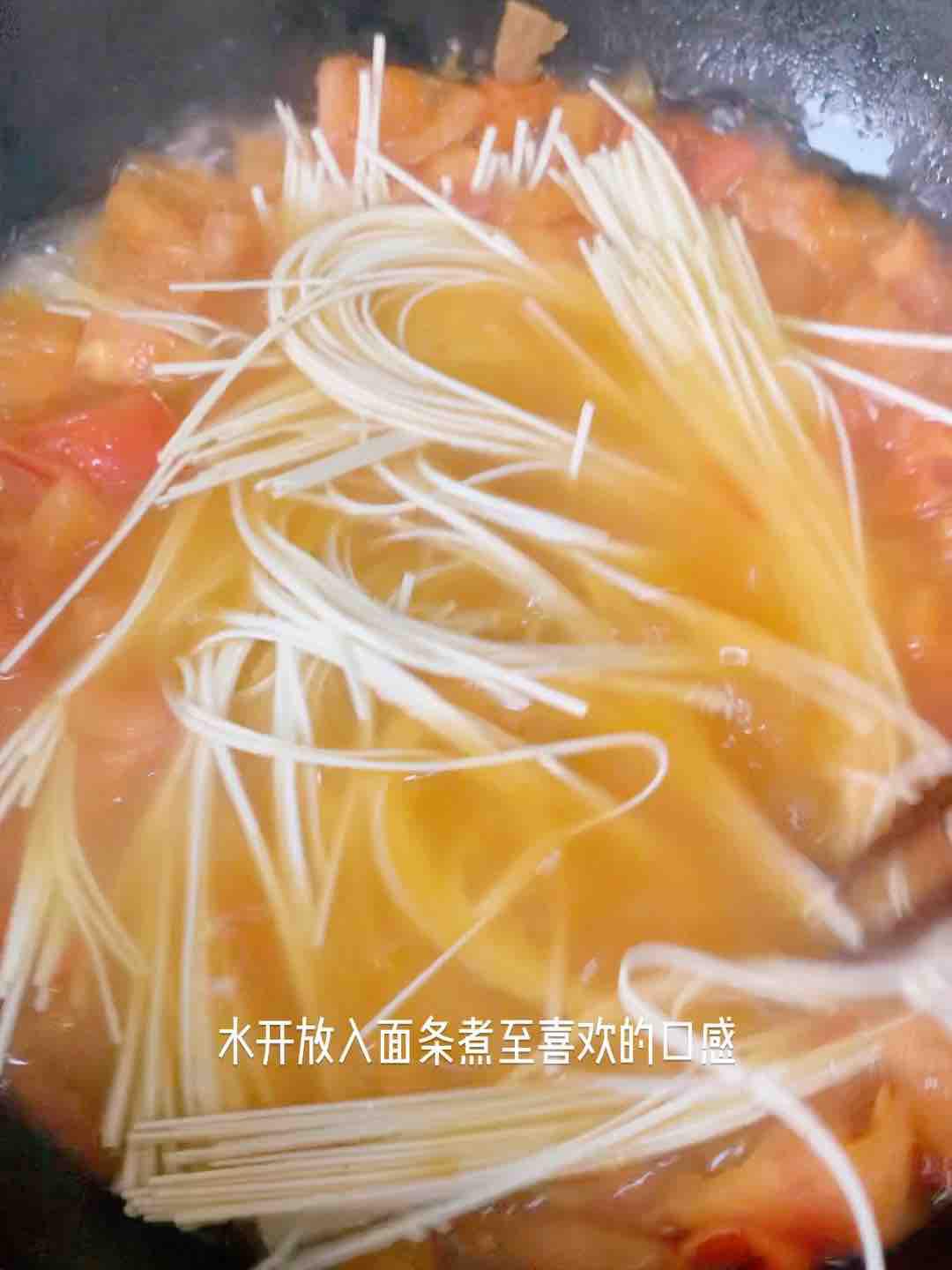 番茄雞蛋濃湯面的做法-家常味煮菜譜